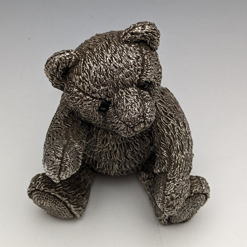 英国カントリーアーティスト社 テディベア 純銀張り彫刻 フィギュリン 501g